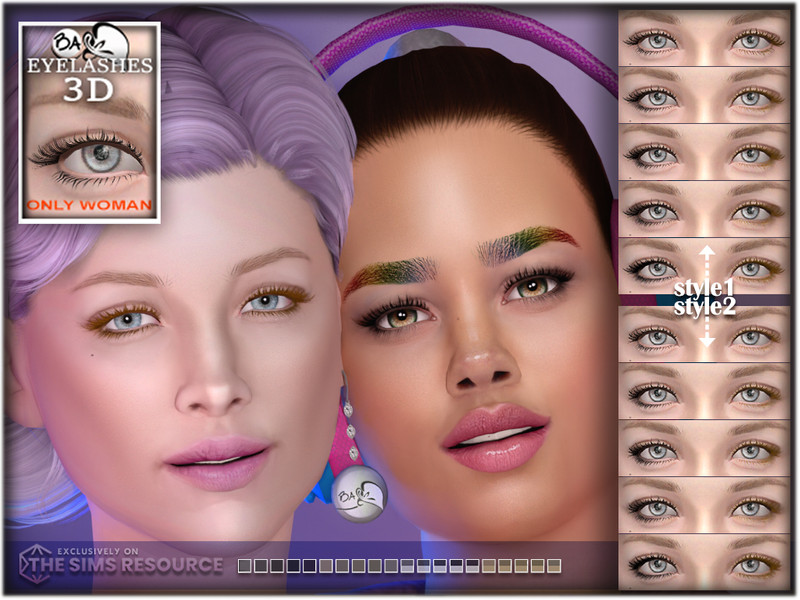 Sims 4 Eyelashes 3D by BAkalia