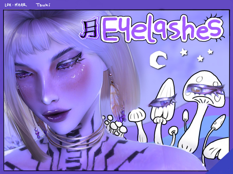 Sims 4 [LokMaar] Tsuki Eyelashes by LokMaar