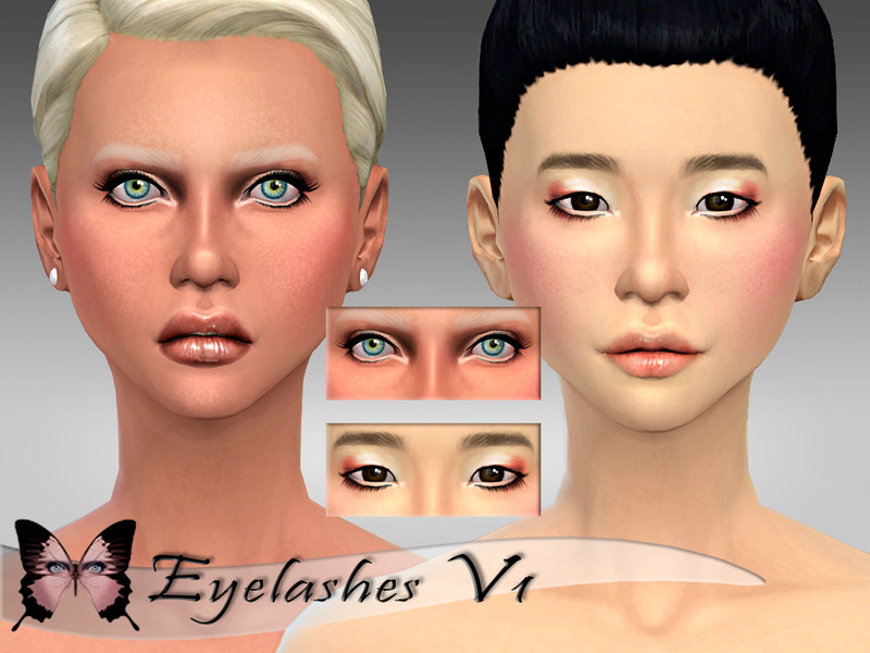 Sims 4 Skindetail Eyelashes V1 by Ms Blue