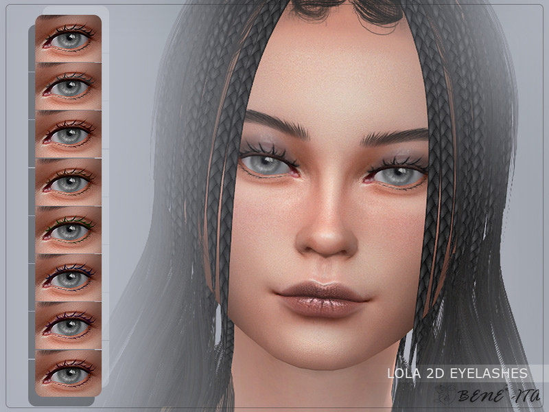 Sims 4 Lola 2D Eyelashes [HQ] by Benevita