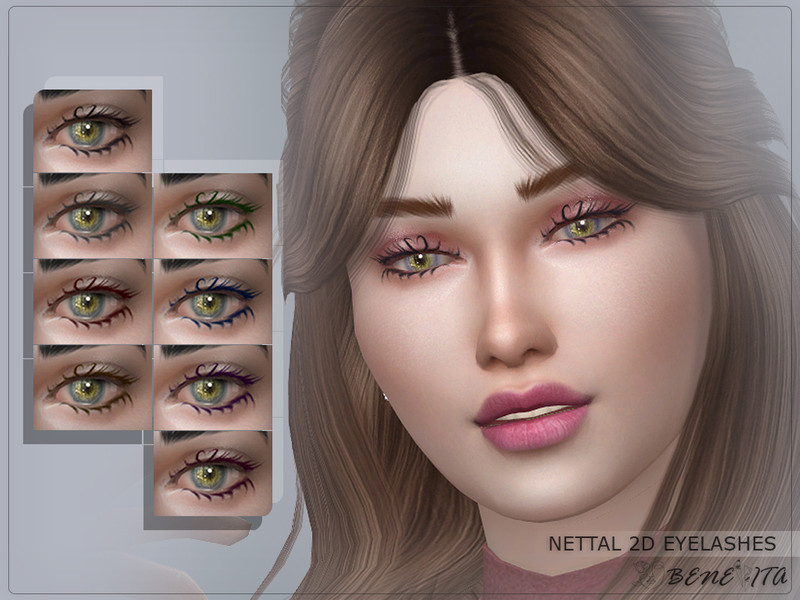Sims 4 Nettal 2D Eyelashes [HQ] by Benevita