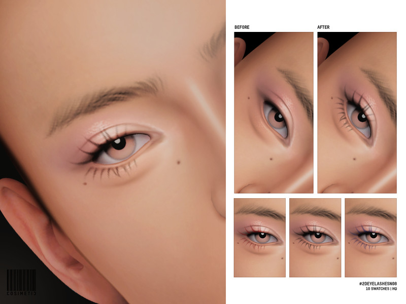 Sims 4 2D Eyelashes | N08 by cosimetic
