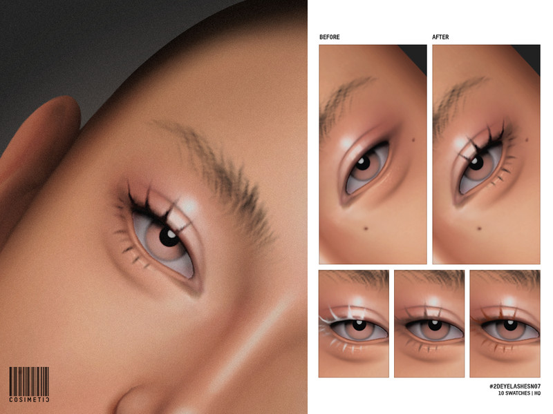 Sims 4 2D Eyelashes | N07 by cosimetic