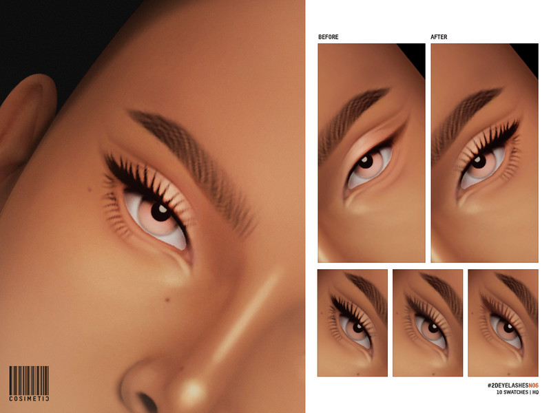 Sims 4 2D Eyelashes | N06 by cosimetic
