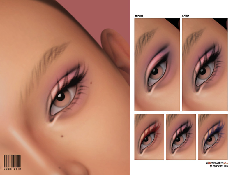 Sims 4 2D Eyelashes | N04 by cosimetic