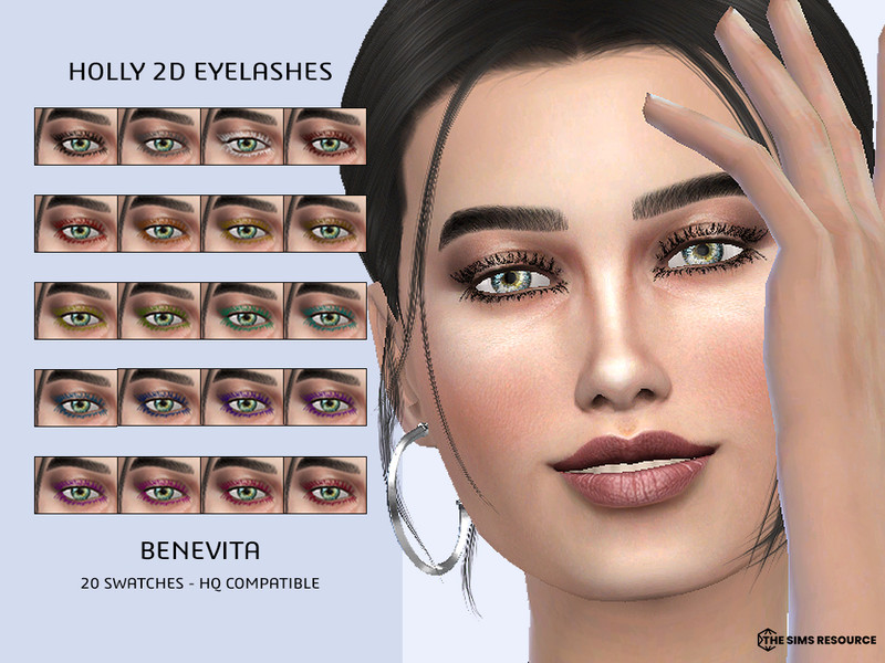 Sims 4 Holly 2D Eyelashes [HQ] by Benevita