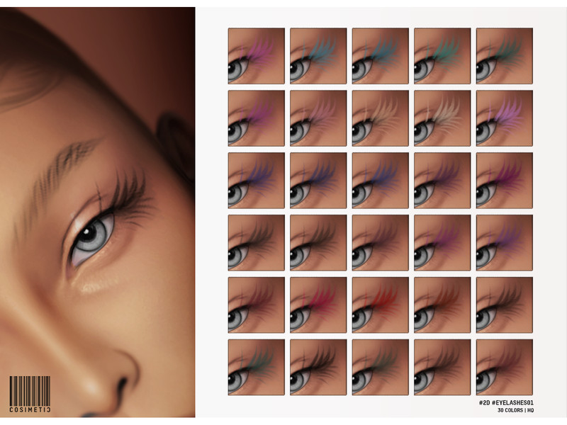 Sims 4 2D Eyelashes | N01 by cosimetic