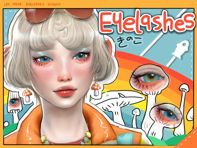 Sims 4 [LokMaar] Kinoko Eyelashes by LokMaar