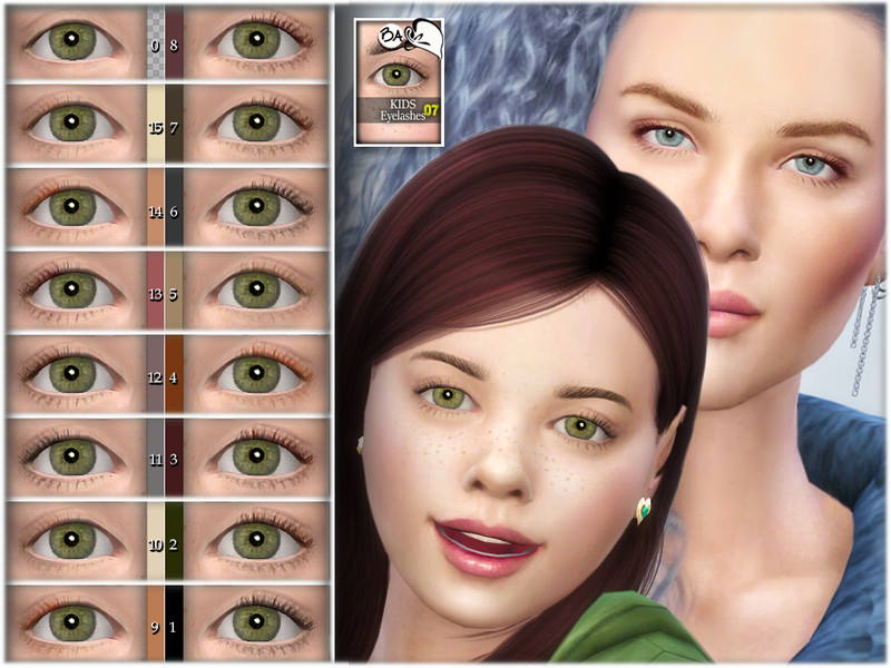 Sims 4 Kids Eyelashes 07 by BAkalia