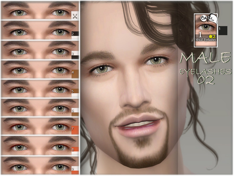 Sims 4 Male Eyelashes 02 by BAkalia