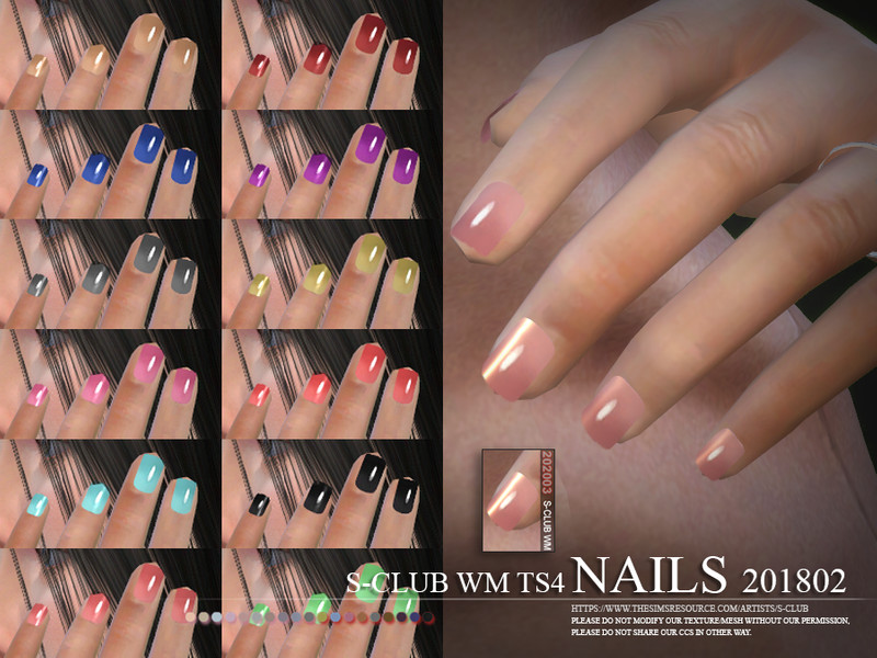 Sims 4 S-Club ts4 WM Nails 202003 by S-Club