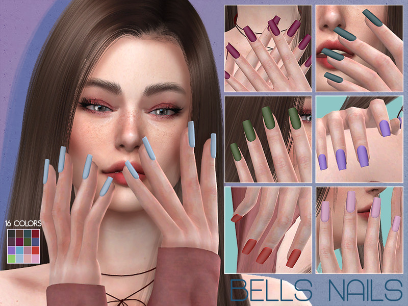 Sims 4 LMCS Bells Nails N7 by Lisaminicatsims