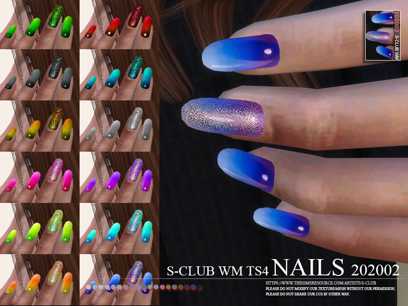 Sims 4 S-Club ts4 WM Nails 202002 by S-Club