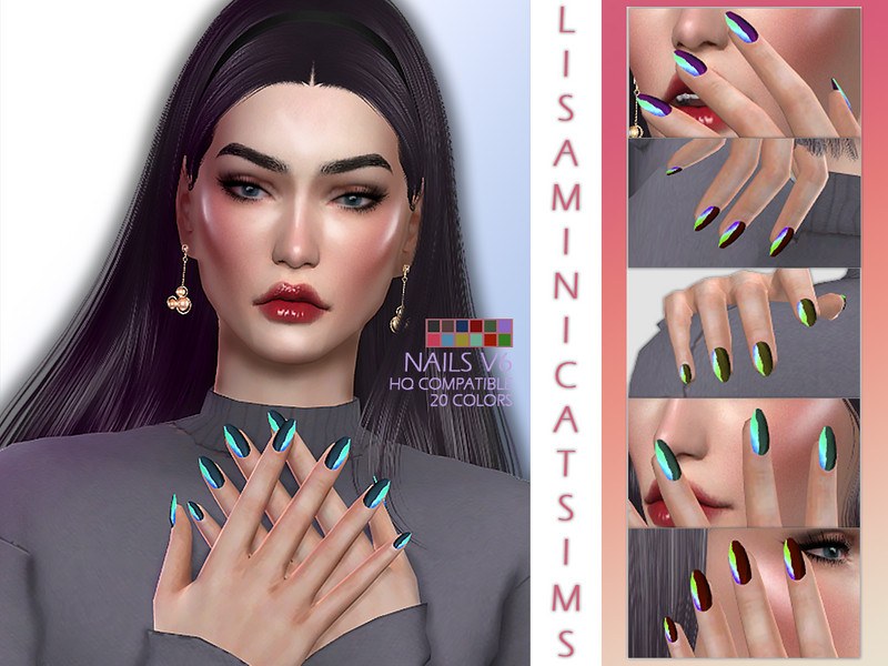Sims 4 LMCS Nails V6 by Lisaminicatsims