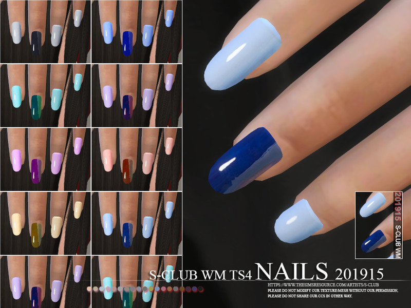 Sims 4 S-Club ts4 WM Nails 201915 by S-Club