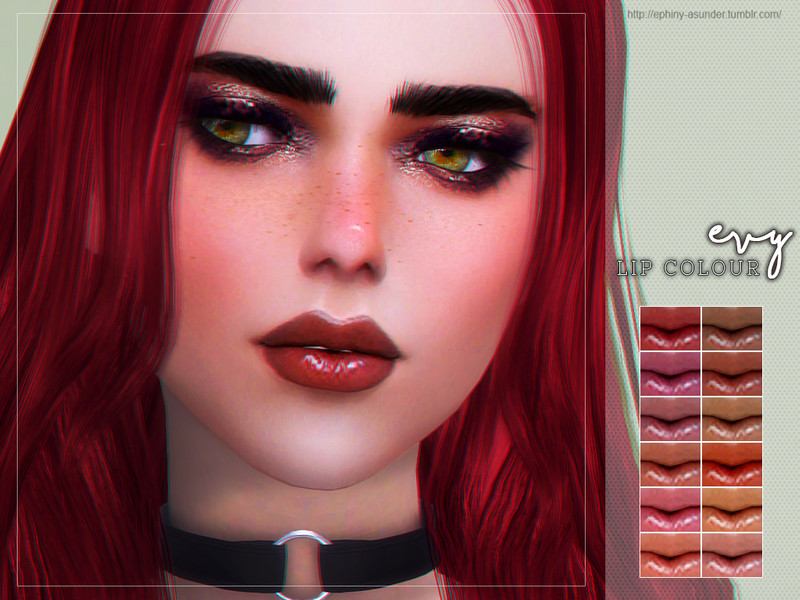 Sims 4 [ Evy ] - Lip Colour by Screaming Mustard