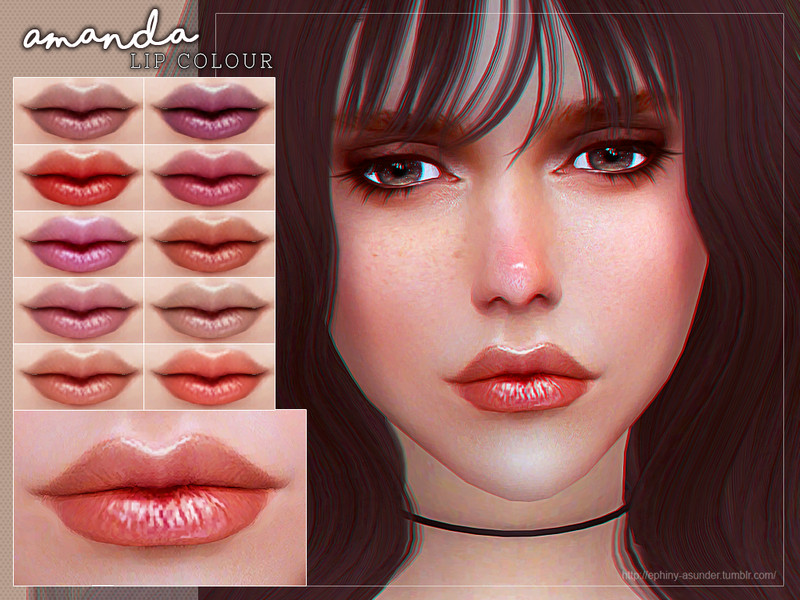 Sims 4 [ Amanda ] - Lip Colour by Screaming Mustard
