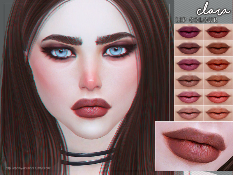 Sims 4 [ Clara ] - Lip Colour by Screaming Mustard