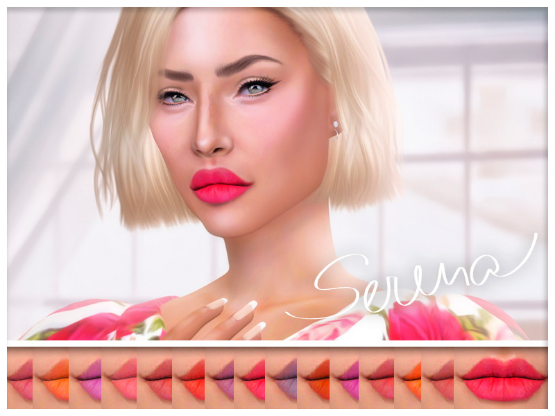 Sims 4 Serena Lipstick by KatVerseCC