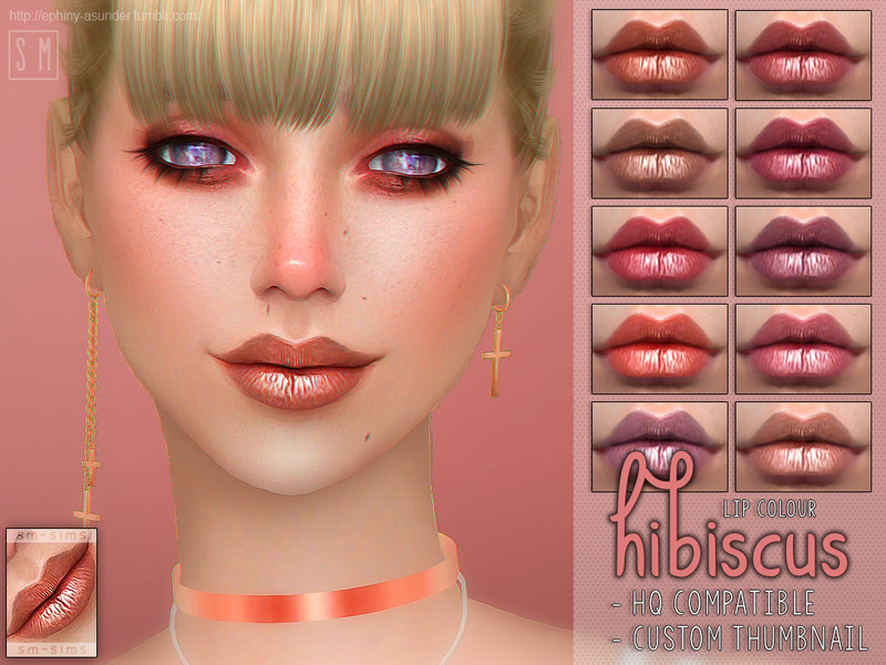 Sims 4 [ Hibiscus ] - Lip Colour by Screaming Mustard