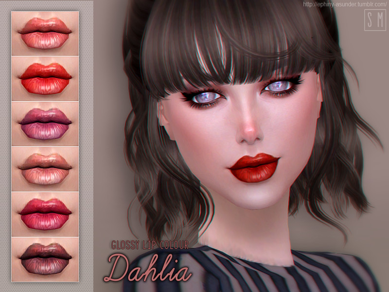 Sims 4 [ Dahlia ] - Glossy Lip Colour by Screaming Mustard