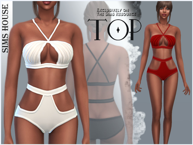 Sims 4 SWIMSUIT SEPARATE TOP by Sims House