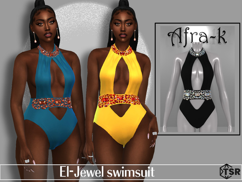 Sims 4 El-Jewel swimsuit by akaysims