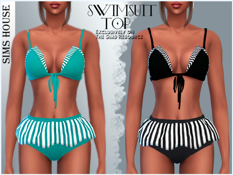 Sims 4 SWIMSUIT WITH THINGS TOP by Sims House