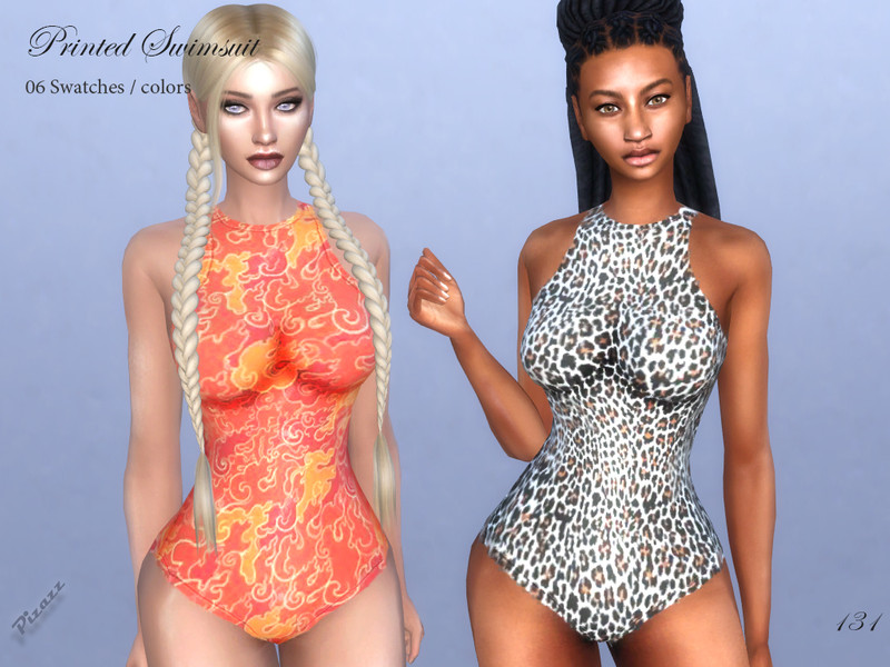 Sims 4 Printed Swimsuit by pizazz