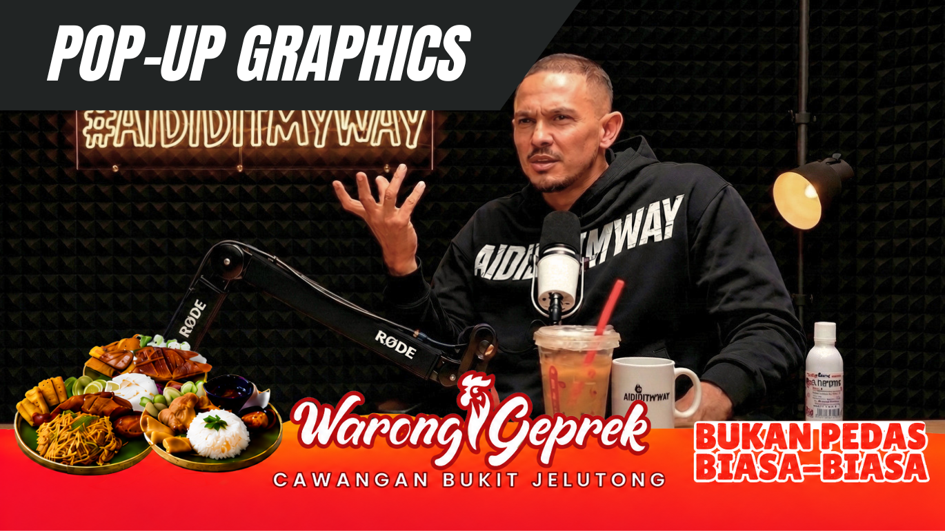 Pop-up graphics — lower-third in frame