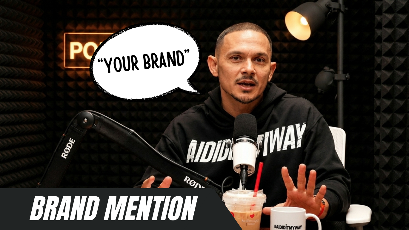 Host mention — Aidid speaking to camera