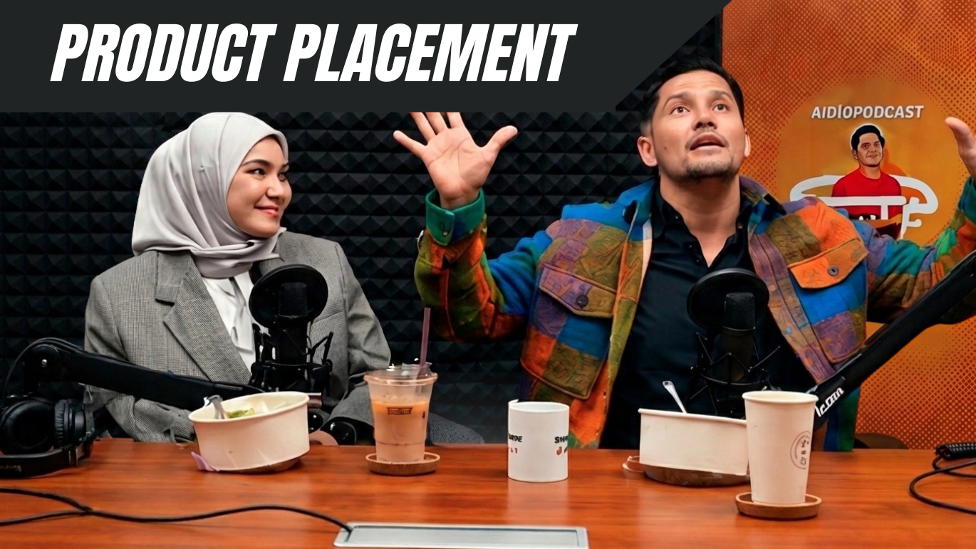 Product placement — on the studio table