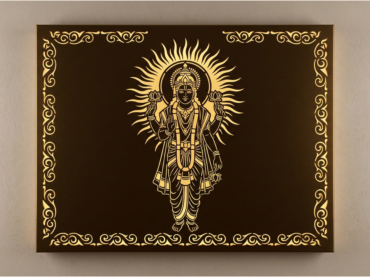 Laser cut Surya Bhagavan panel designs by RG Tech Engineering