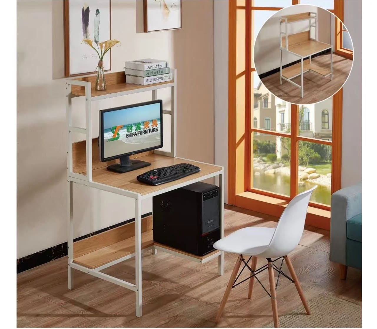 Bureau d’ordinateur avec chaise