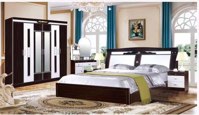 Ensemble Chambre à Coucher Noir Blanc