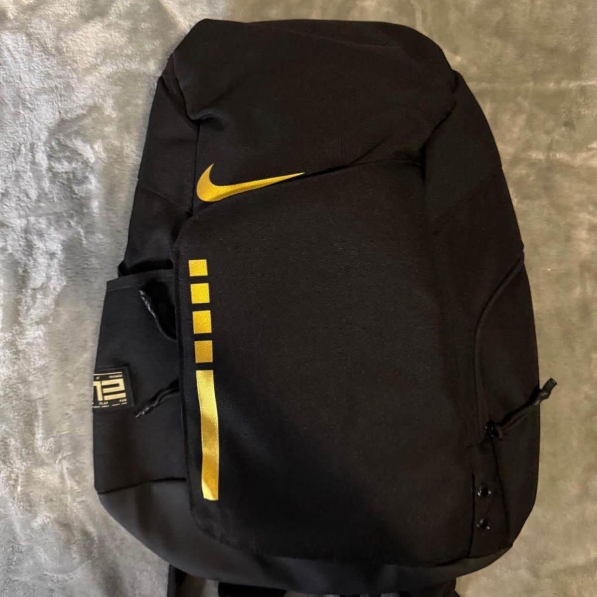 sac nike élite noir et dorée v2