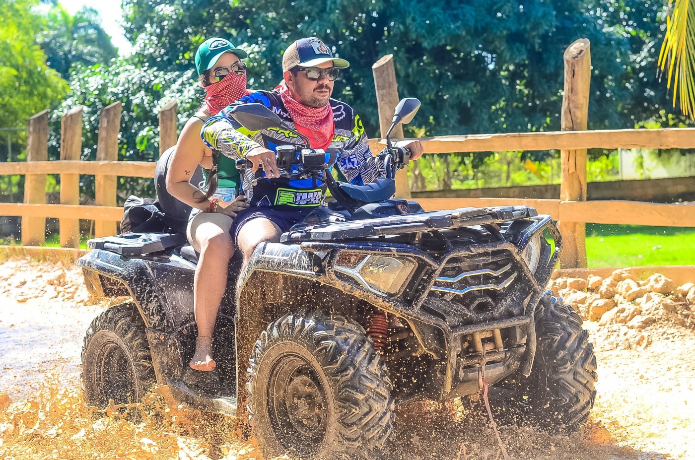 ATV group stopped at Macao Beach