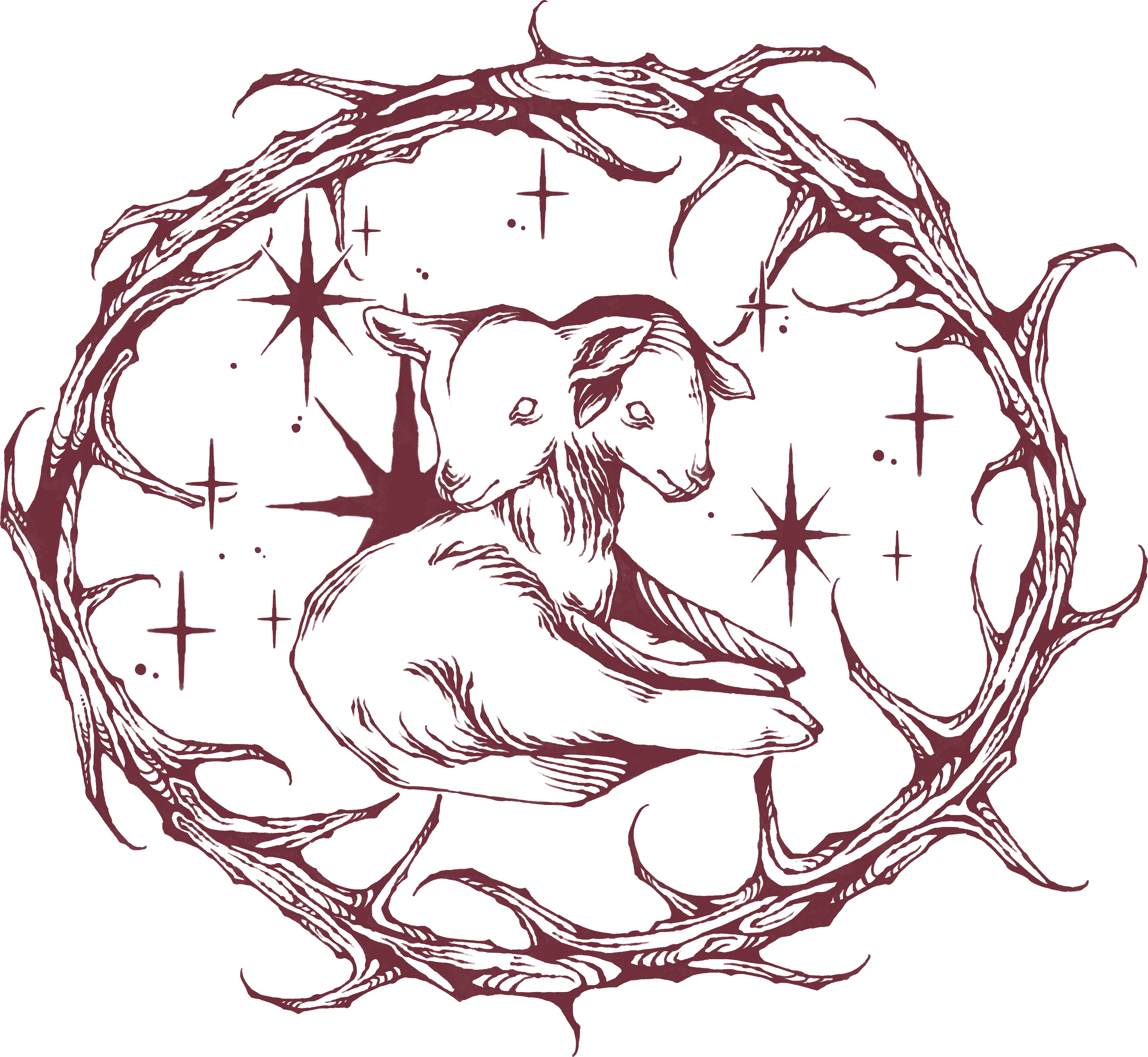 Illustration of a two-headed lamb