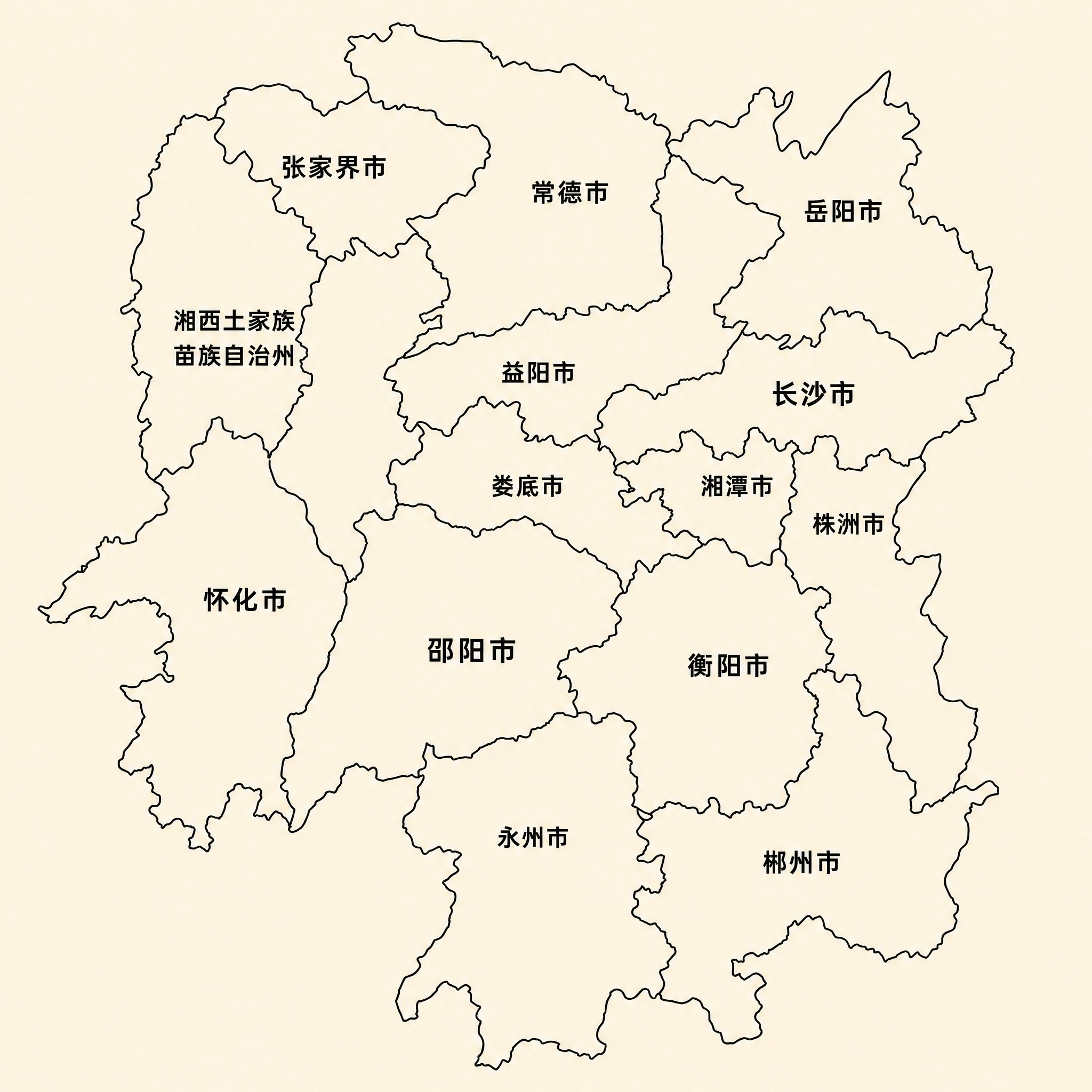 Map of Hunan