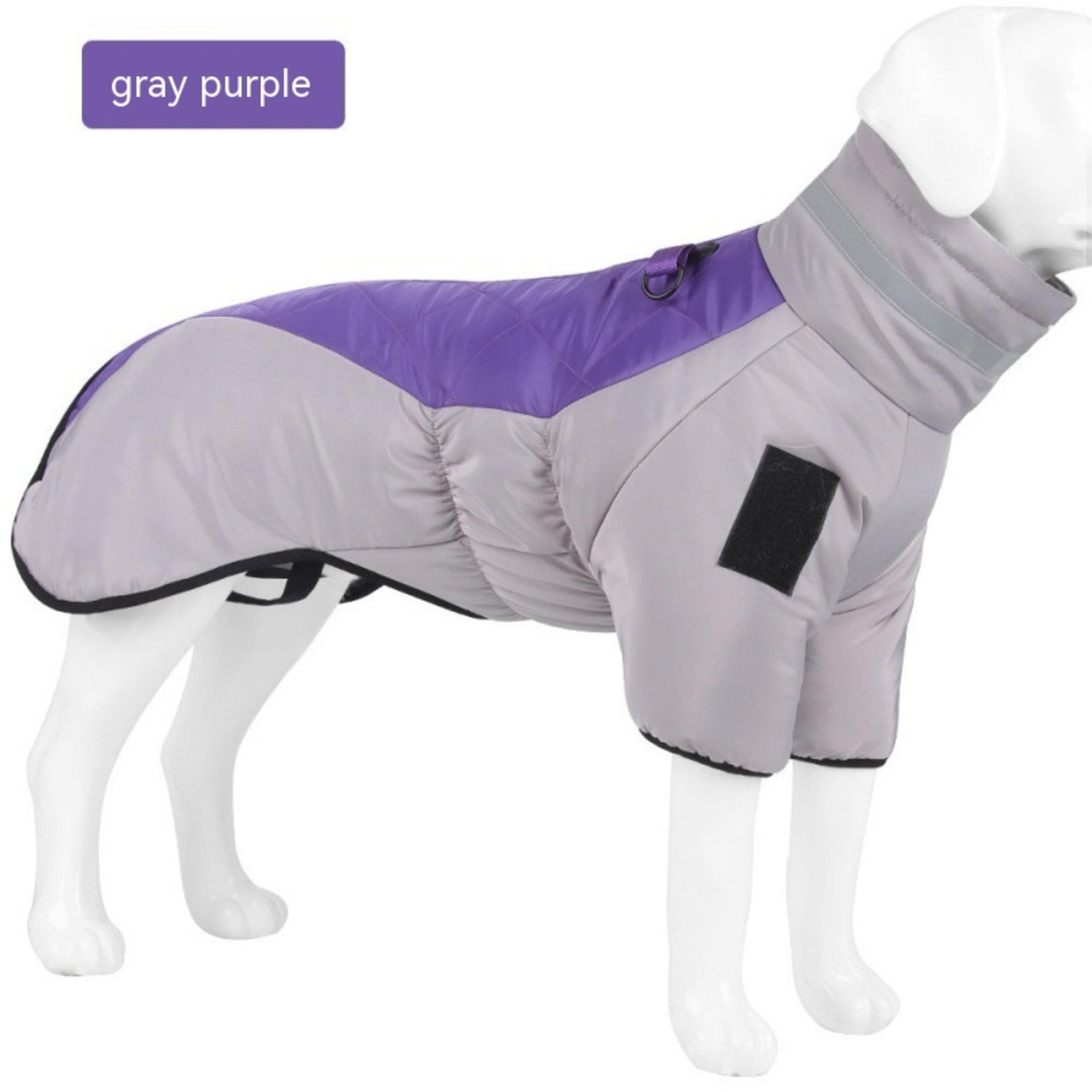 Violet — Manteau d'Hiver Réfléchissant Grand Chien