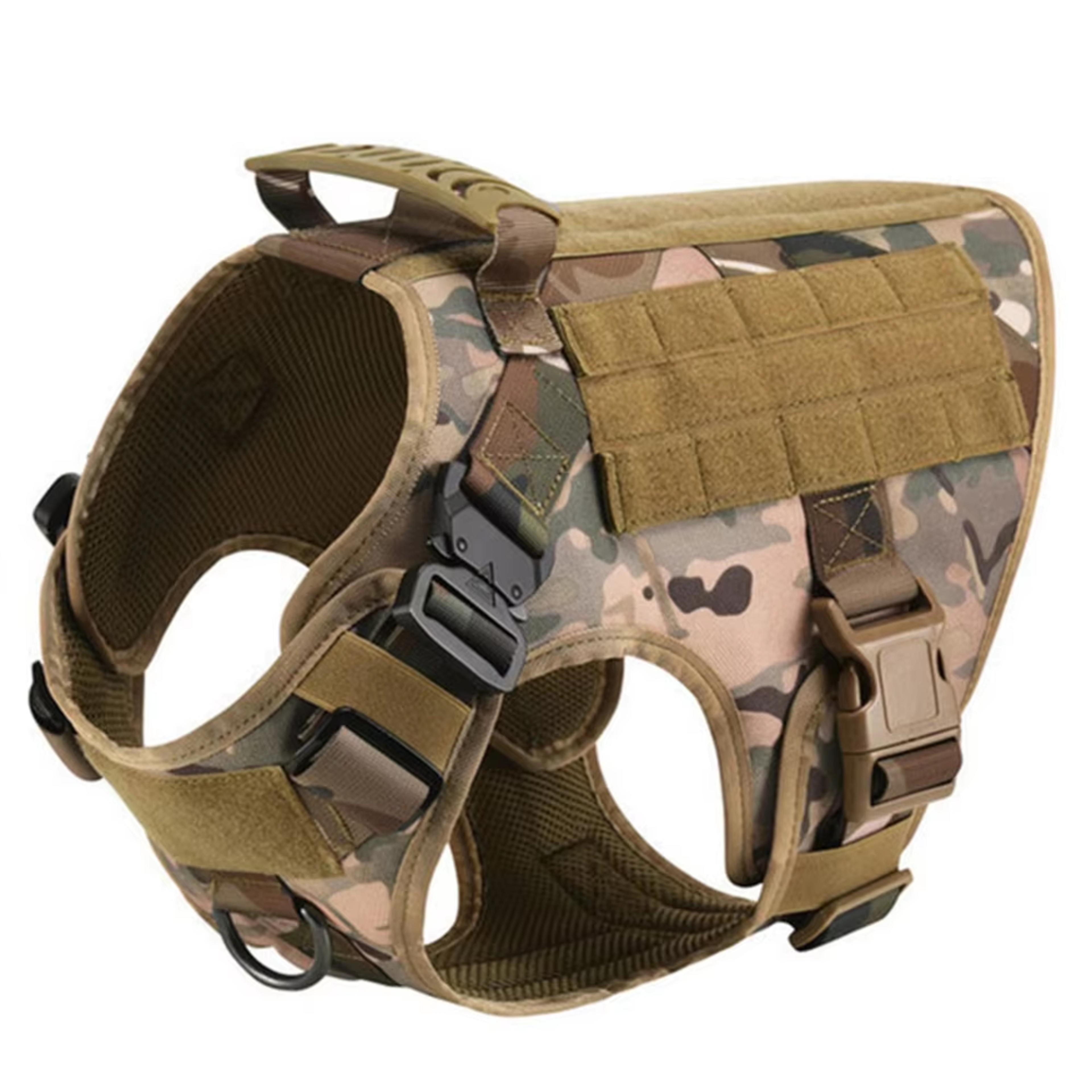 Camouflage — Ensemble Harnais & Laisse Tactique de Luxe