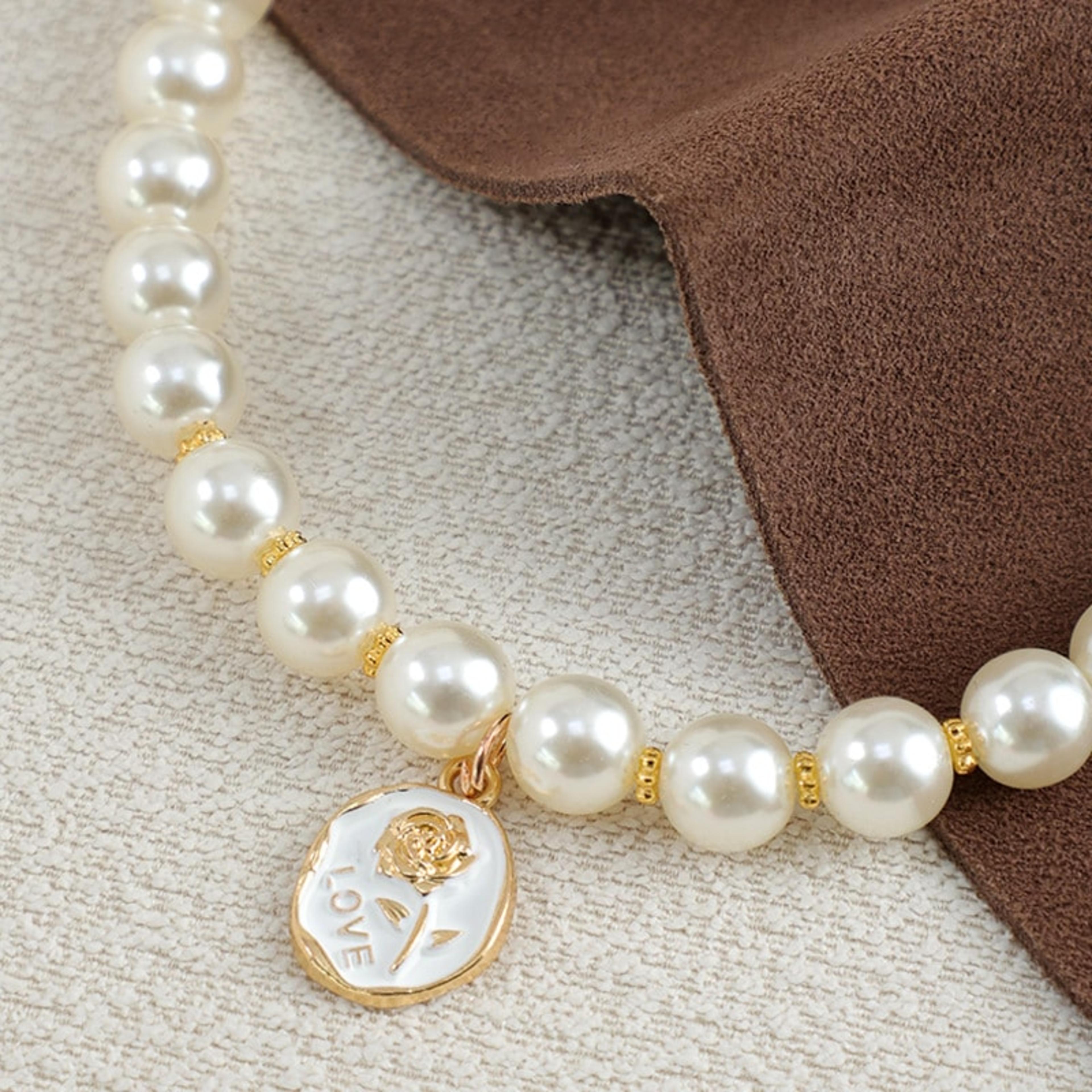 Collier Perles & Médaillon — photo 1