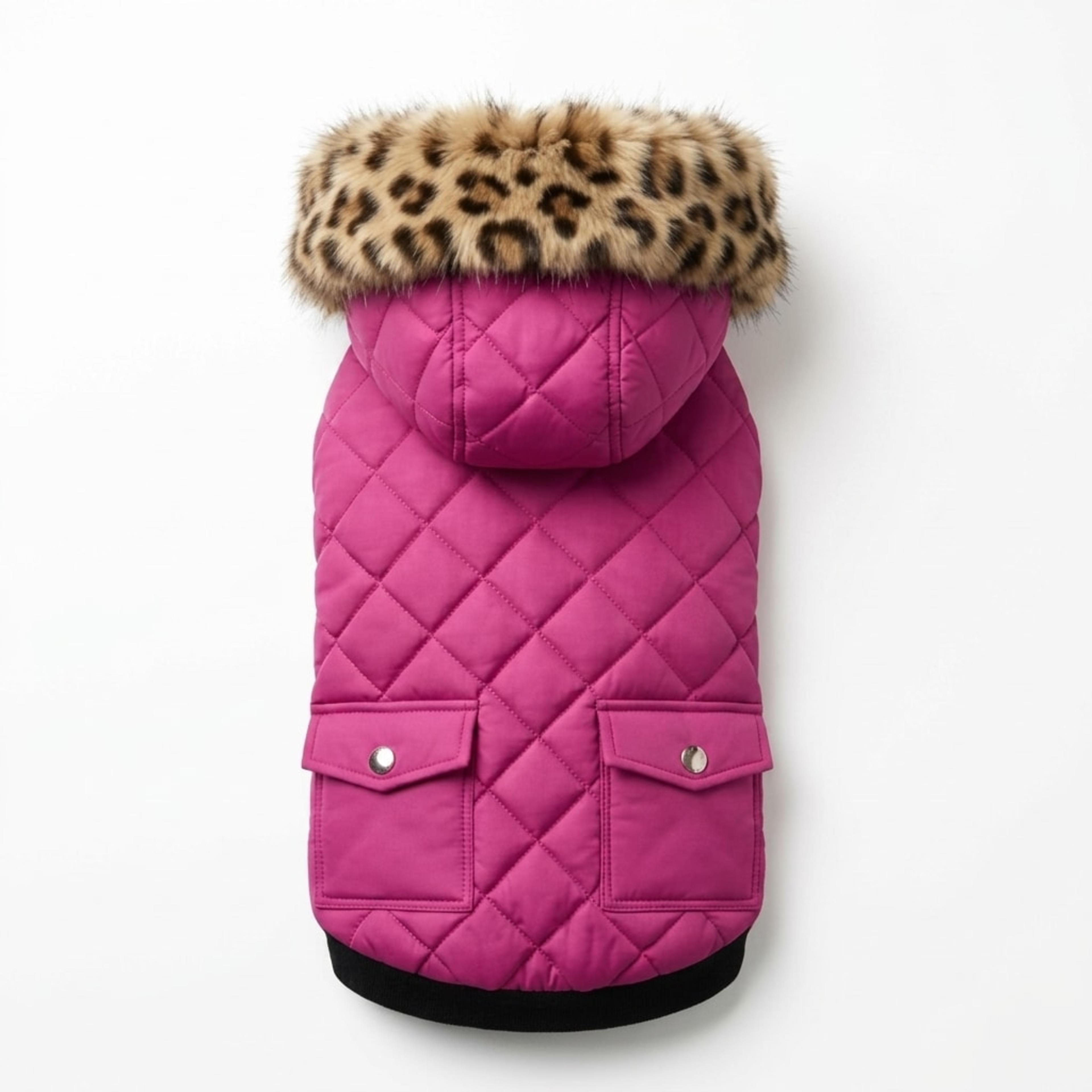 Manteau à Capuche Col Léopard — photo 1