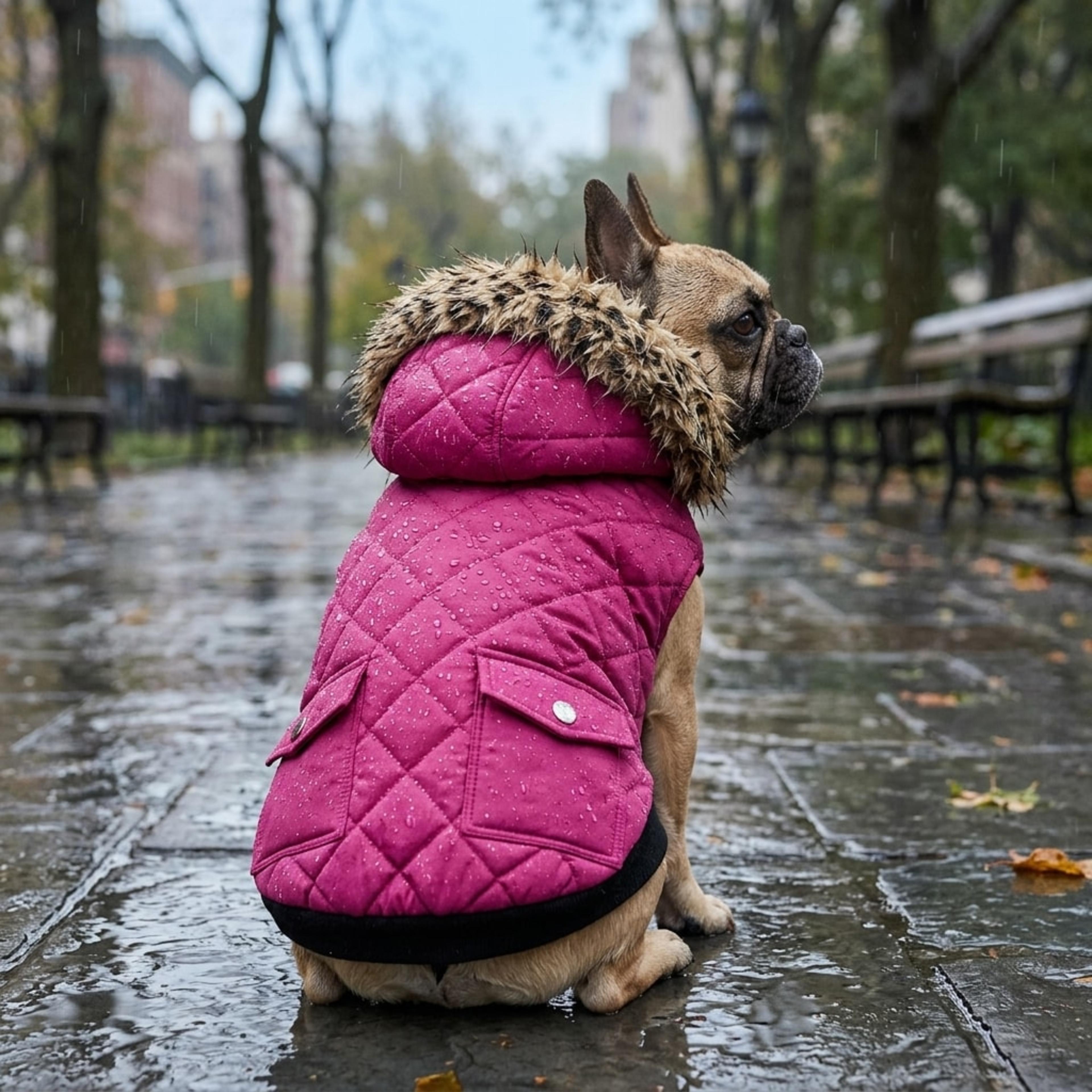 Manteau à Capuche Col Léopard — photo 4