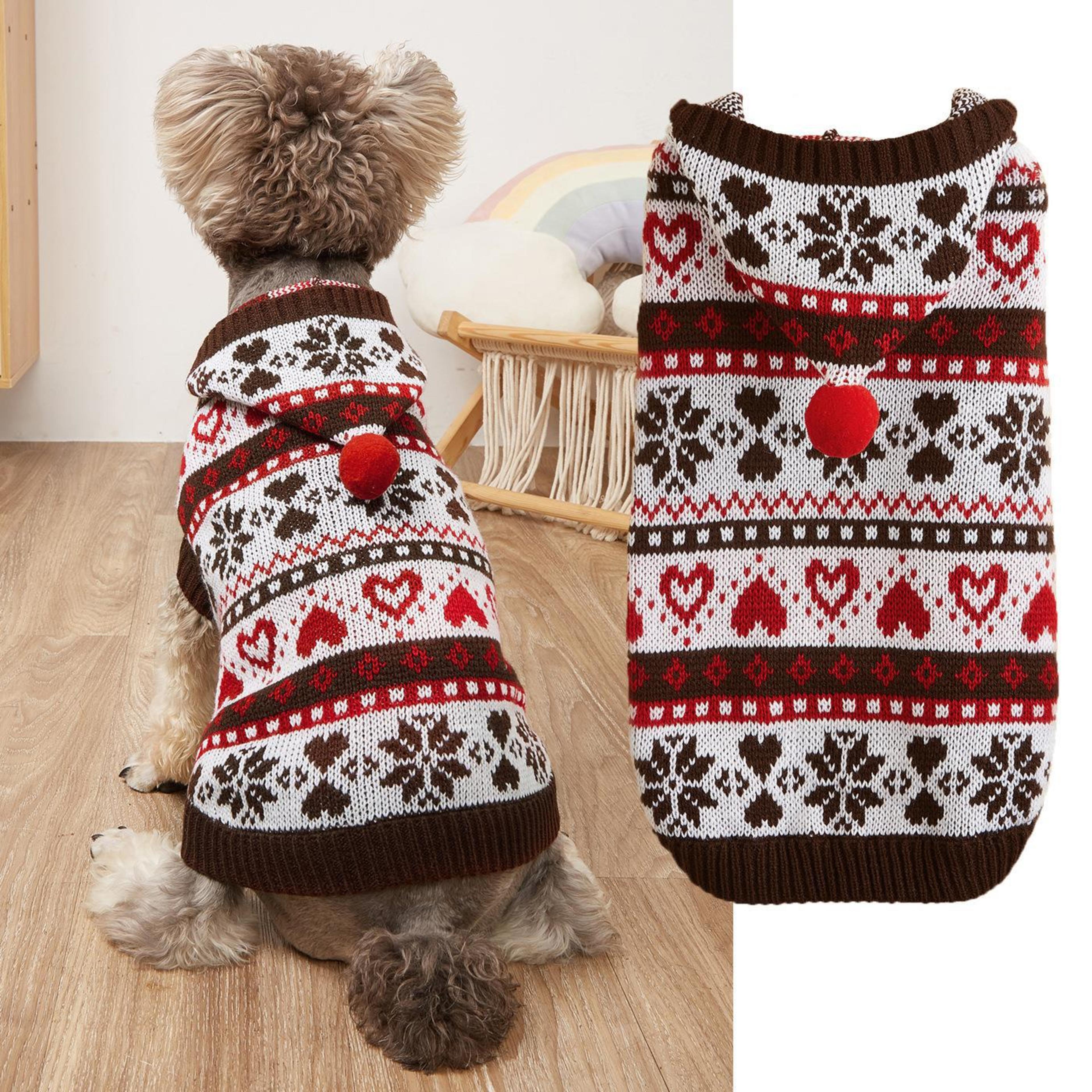 Pull Tricoté Motif Flocons et Cœurs — photo 1