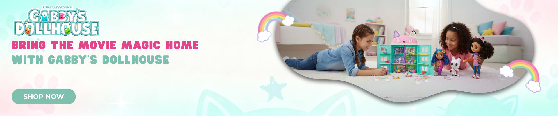 Homepage banners and product ads for BabyStore (2025) — Homepage banner — Gabby’s Dollhouse