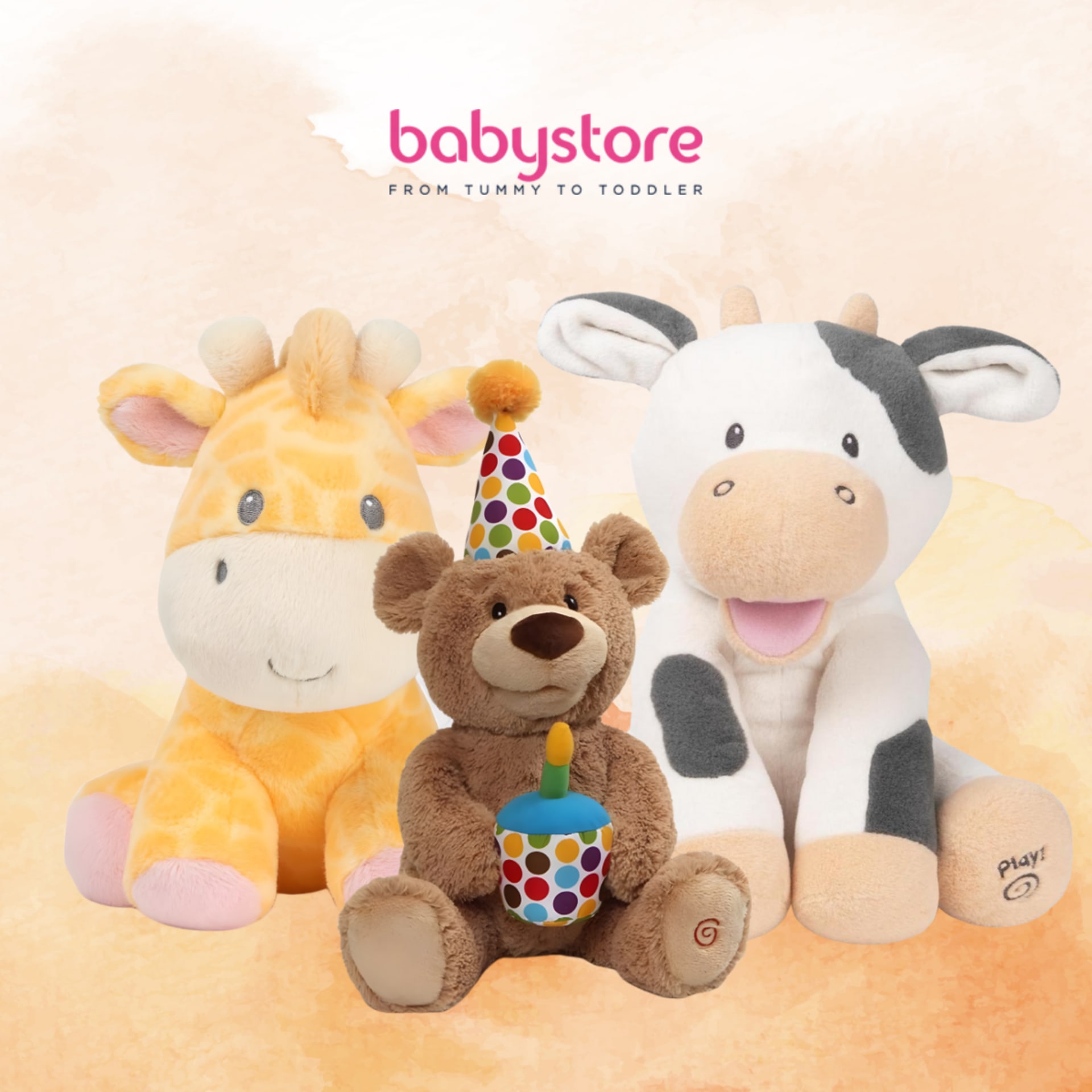 Homepage banners and product ads for BabyStore (2025) — Product ad, 600×600 — plush toys