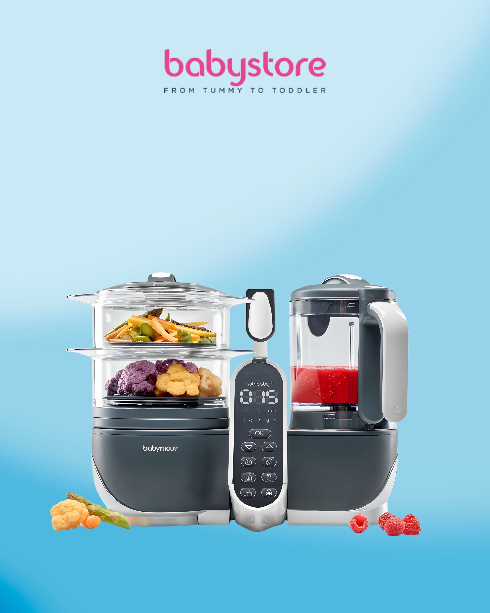 Homepage banners and product ads for BabyStore (2025) — Product ad, 960×1200 — baby food processor