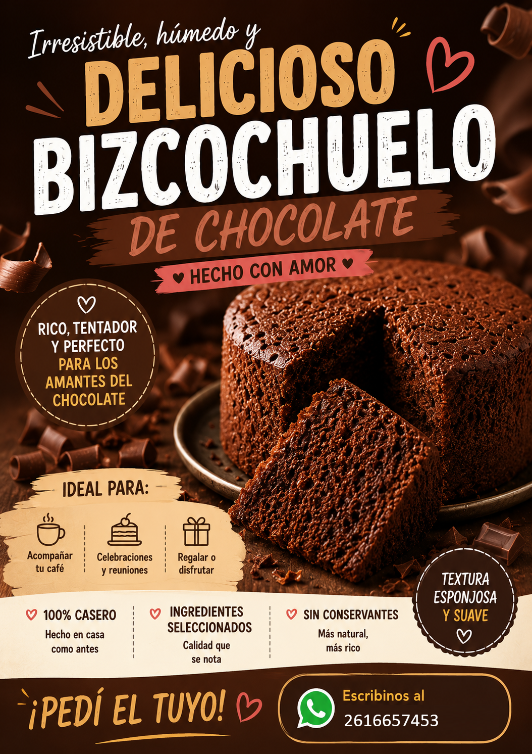 Bizcochuelo de Chocolate