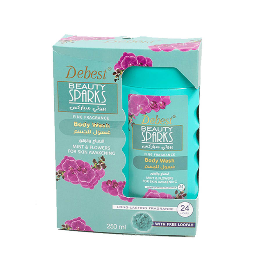 Debest Body Wash Fine Fragrance Mint & Flowers For Skin Awakening 250ml